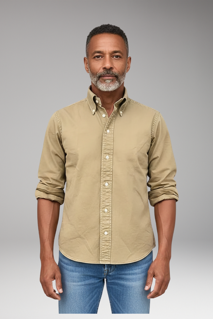 Men's Shirt with Button Front and Defined Cuffs