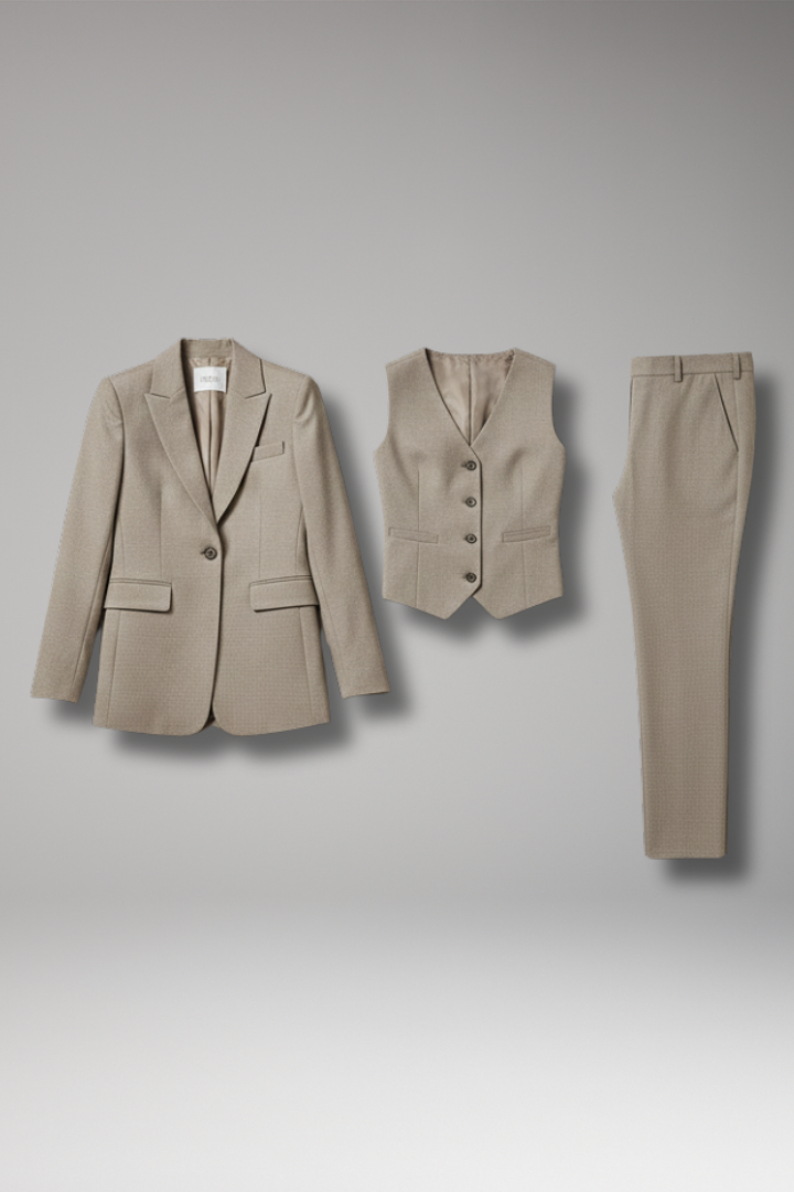 Women’s Suit Set with Blazer, Waistcoat and Trousers