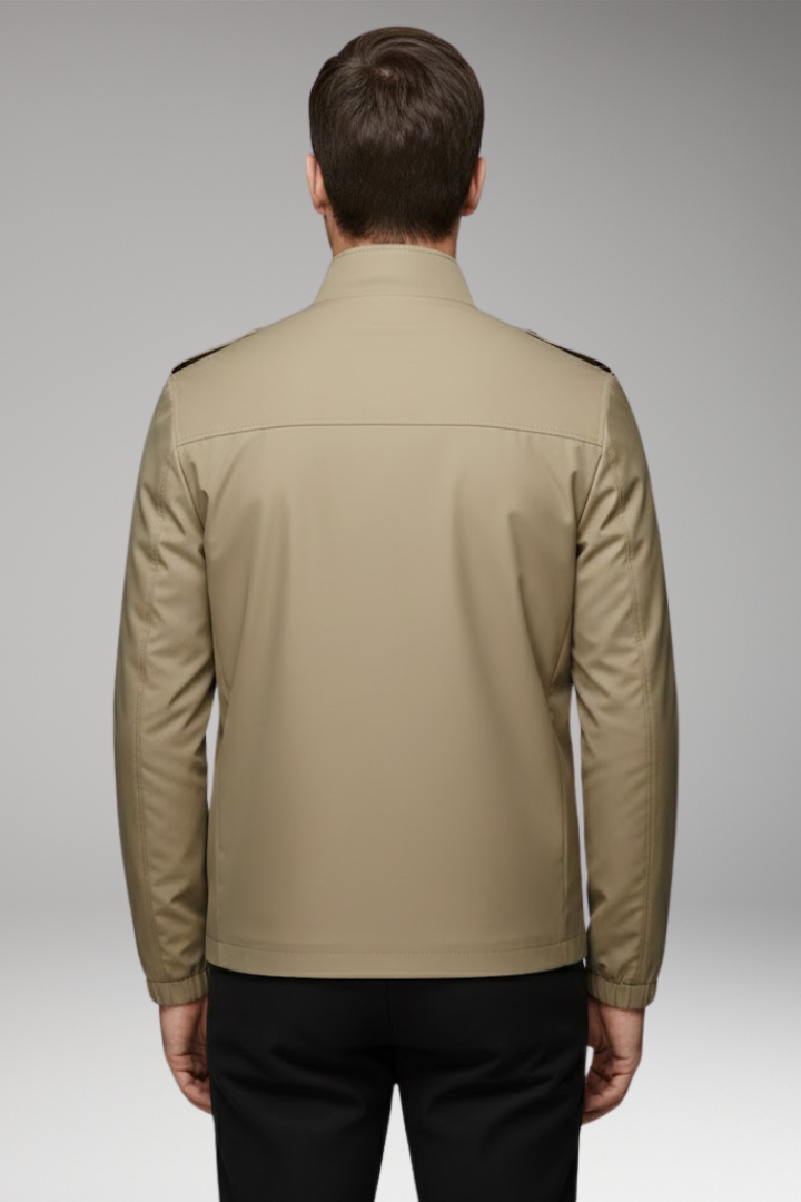 Men's Bomber Jacket with Elegant Collar and Classic Design