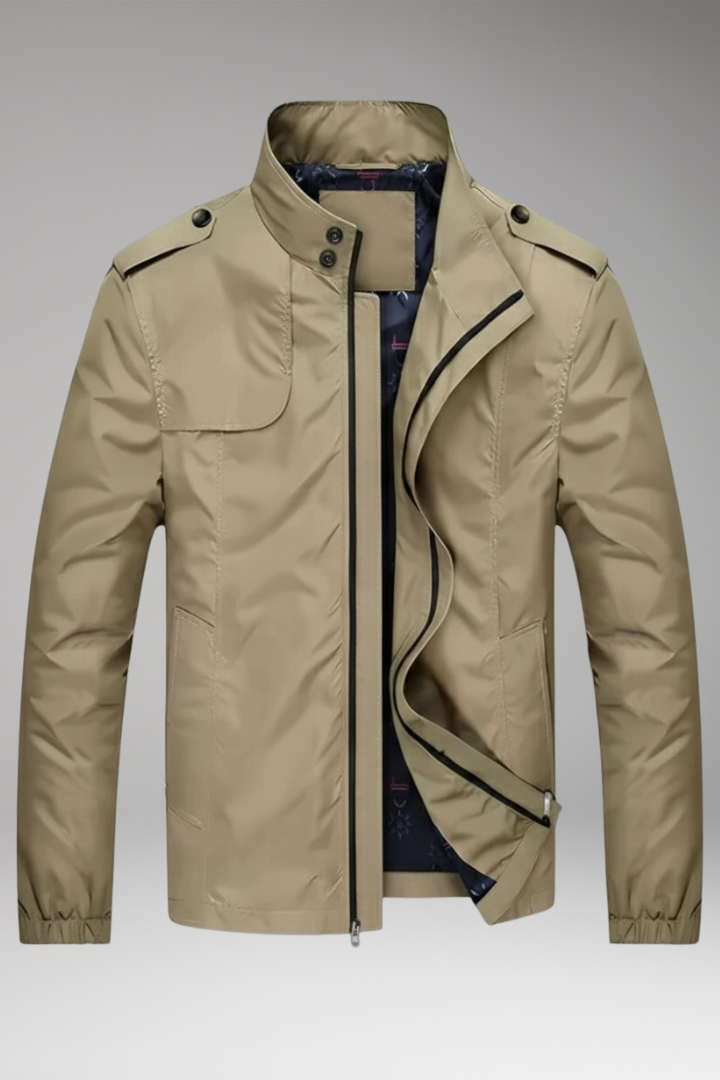Men's Bomber Jacket with Elegant Collar and Classic Design