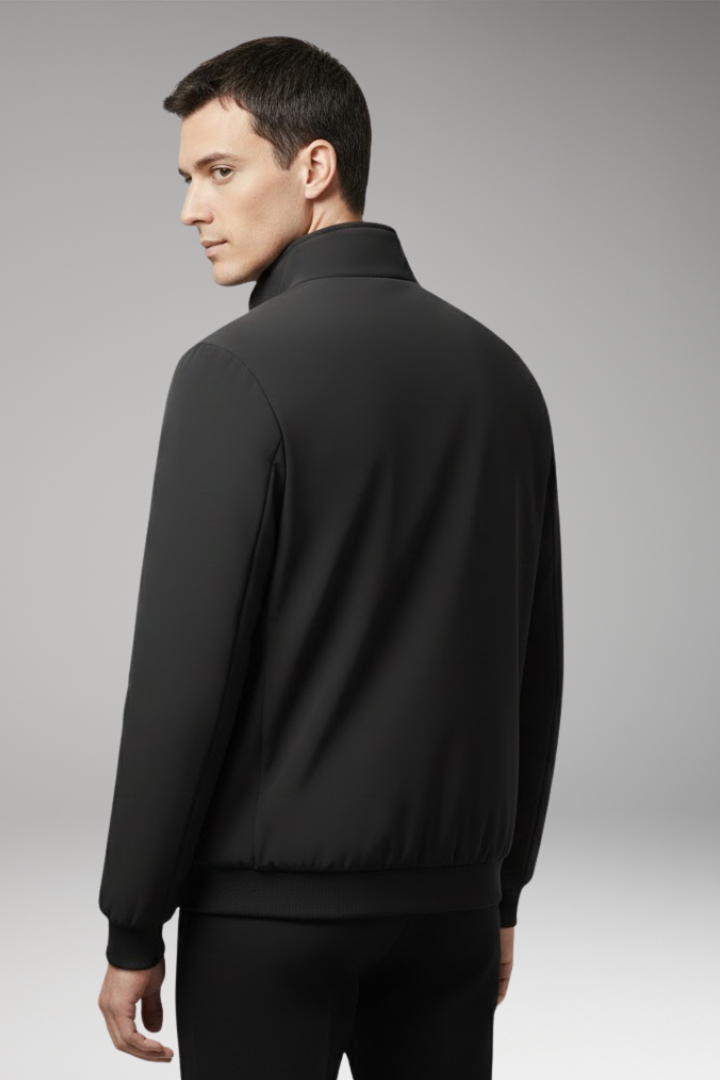Men's Bomber Jacket with Relaxed Fit and Hidden Pocket
