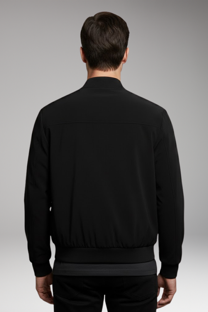 Men's Bomber Jacket with Side Pockets and Fit