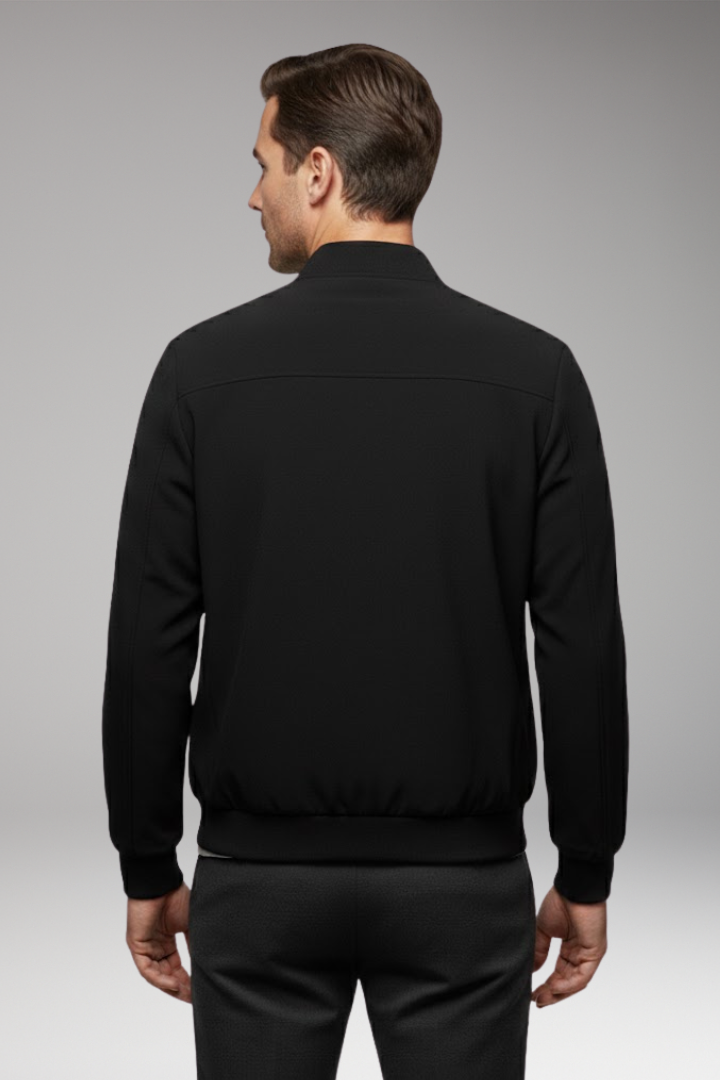 Men's Bomber Jacket with Sporty Cut and Practical Pockets