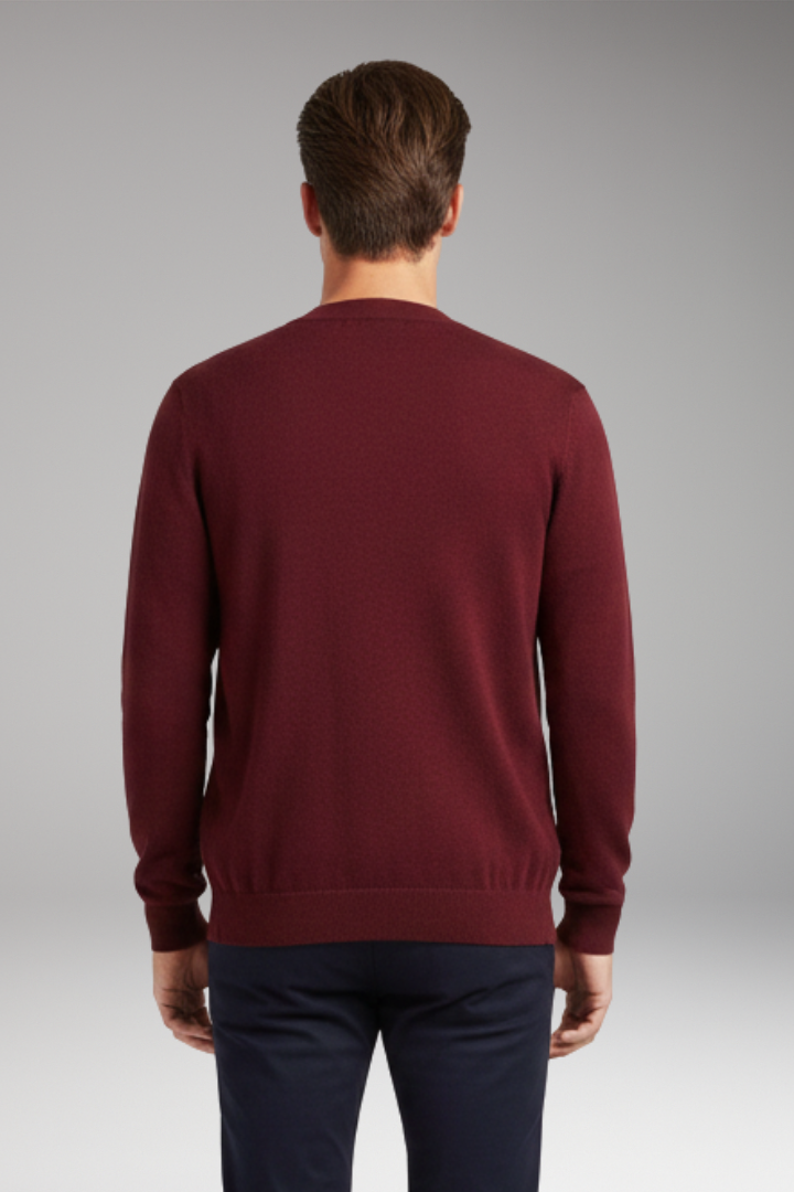 Men’s Cardigan with V-Neck and Button Closure