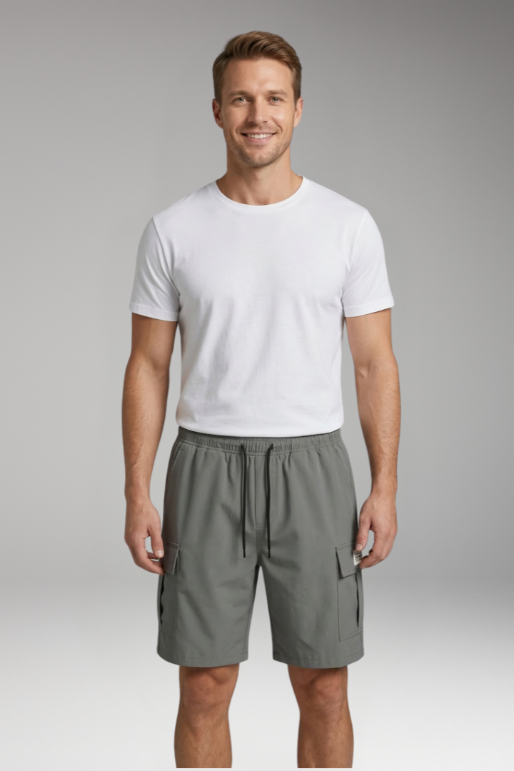 Men's Cargo Knee Length Shorts with Drawstring