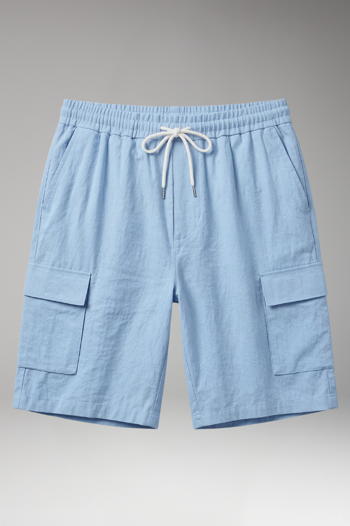 Men's Cargo Shorts with Drawstring and Cargo Pockets