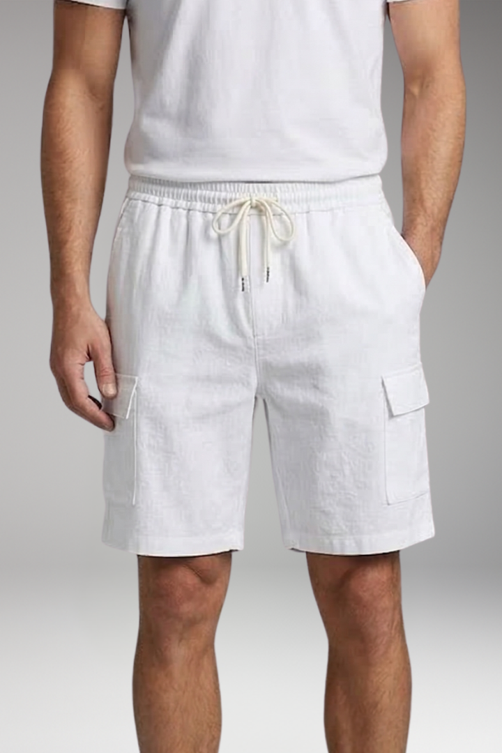Men's Cargo Shorts with Drawstring and Cargo Pockets