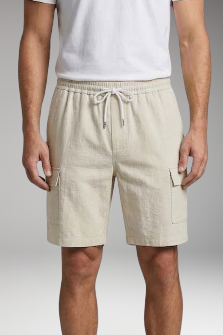 Men's Cargo Shorts with Drawstring and Cargo Pockets