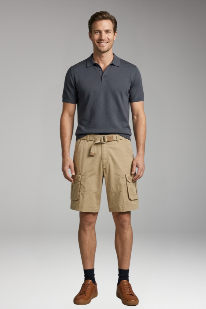 Men's Cargo Shorts with Multiple Pockets