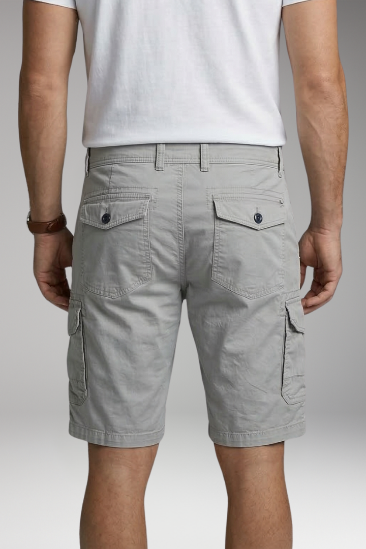 Men's Cargo Shorts with Zip Pocket and Flap Pockets