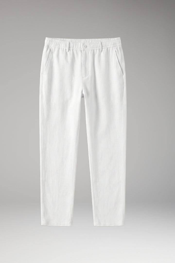 Men's Casual Trousers with Elasticated Waistband and Side Pockets
