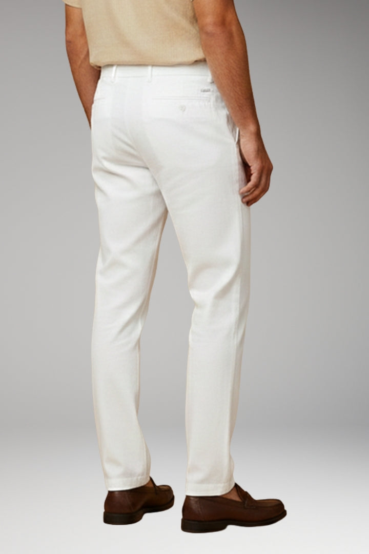 Men's Casual Trousers with Elasticated Waistband and Side Pockets