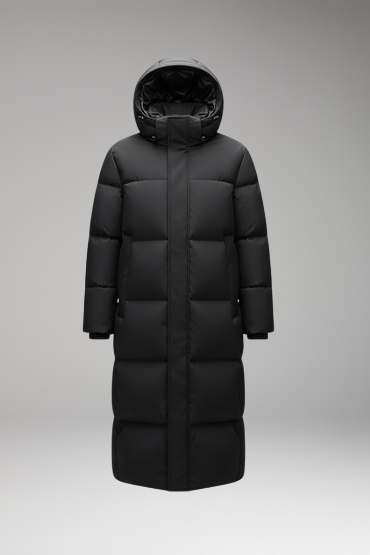 Men’s Coat with Integrated Hood and Zip Closure