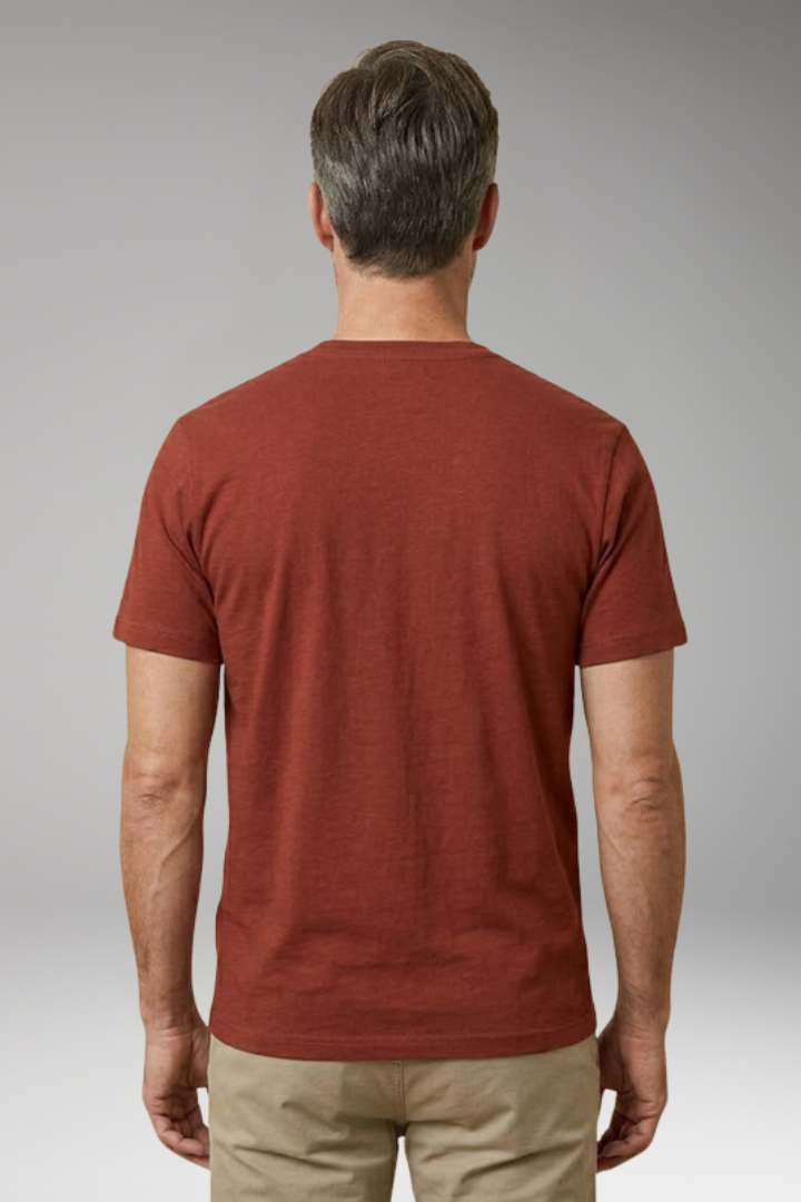 Men's T Shirt with Henley Neck and Chest Pocket