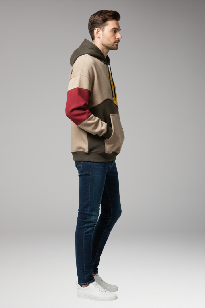 Men’s Hoodie with Adjustable Hood and Front Pocket