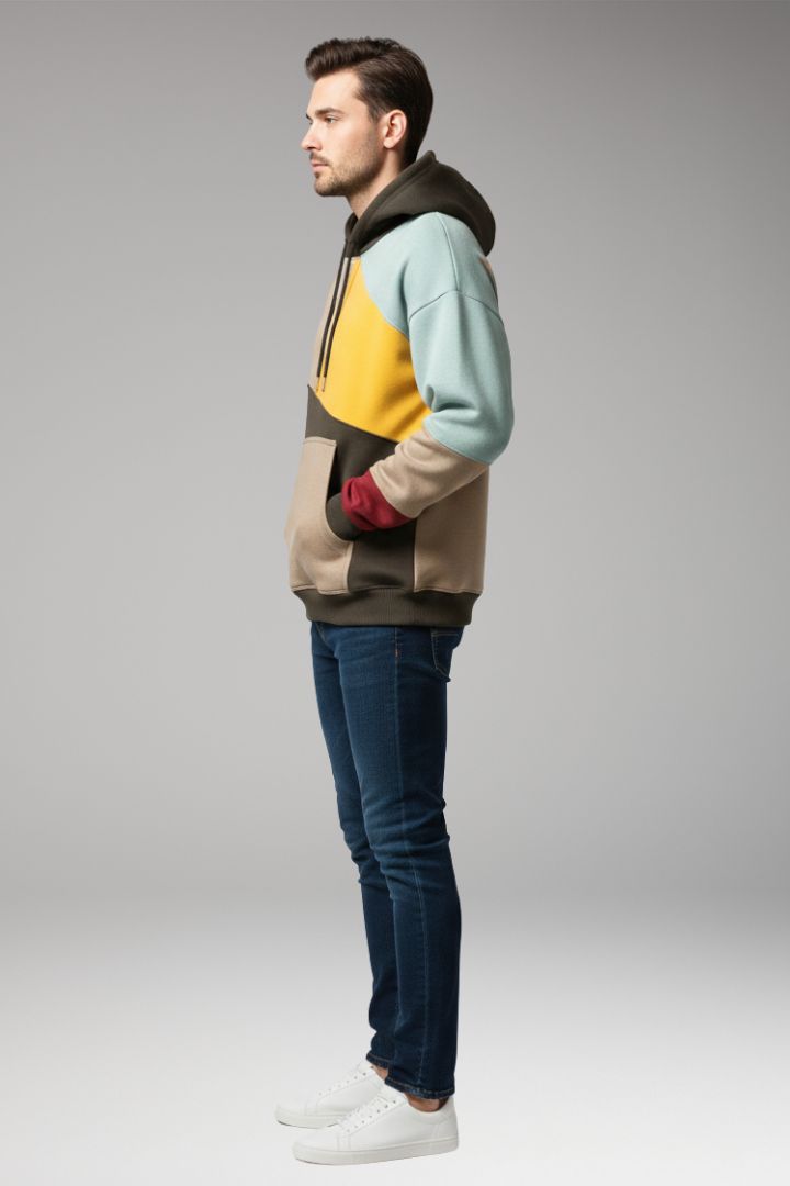 Men’s Hoodie with Adjustable Hood and Front Pocket
