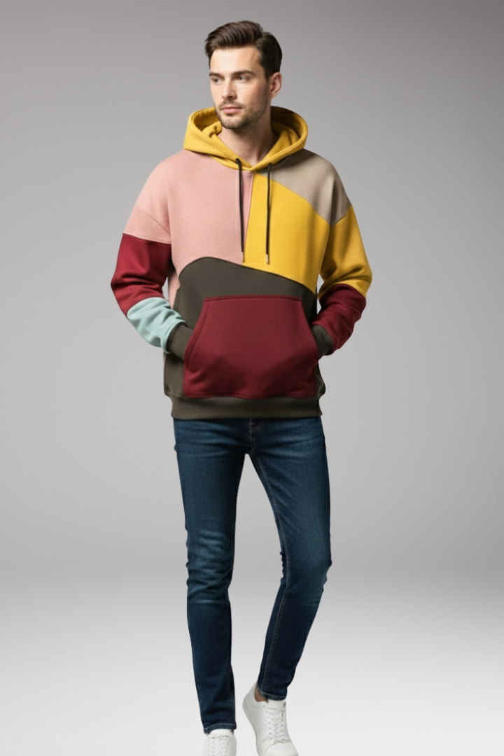 Men’s Hoodie with Adjustable Hood and Front Pocket