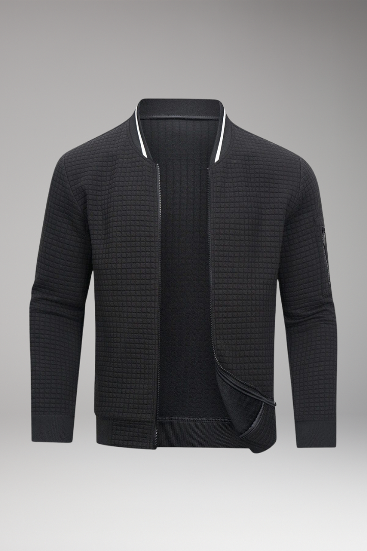 Men's Jacket with Front Closure and Long Sleeves