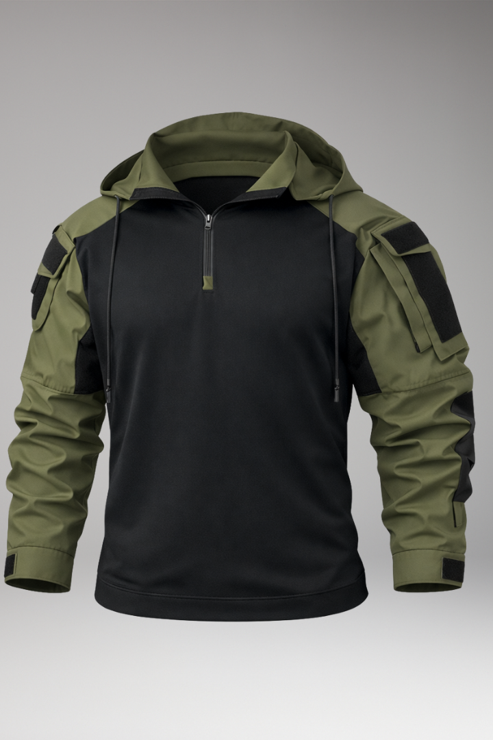 Men’s Jacket with Hood and Sleeve Pockets