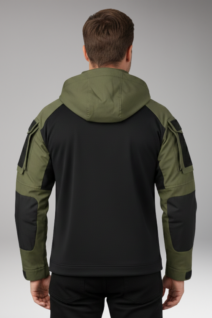 Men’s Jacket with Hood and Sleeve Pockets