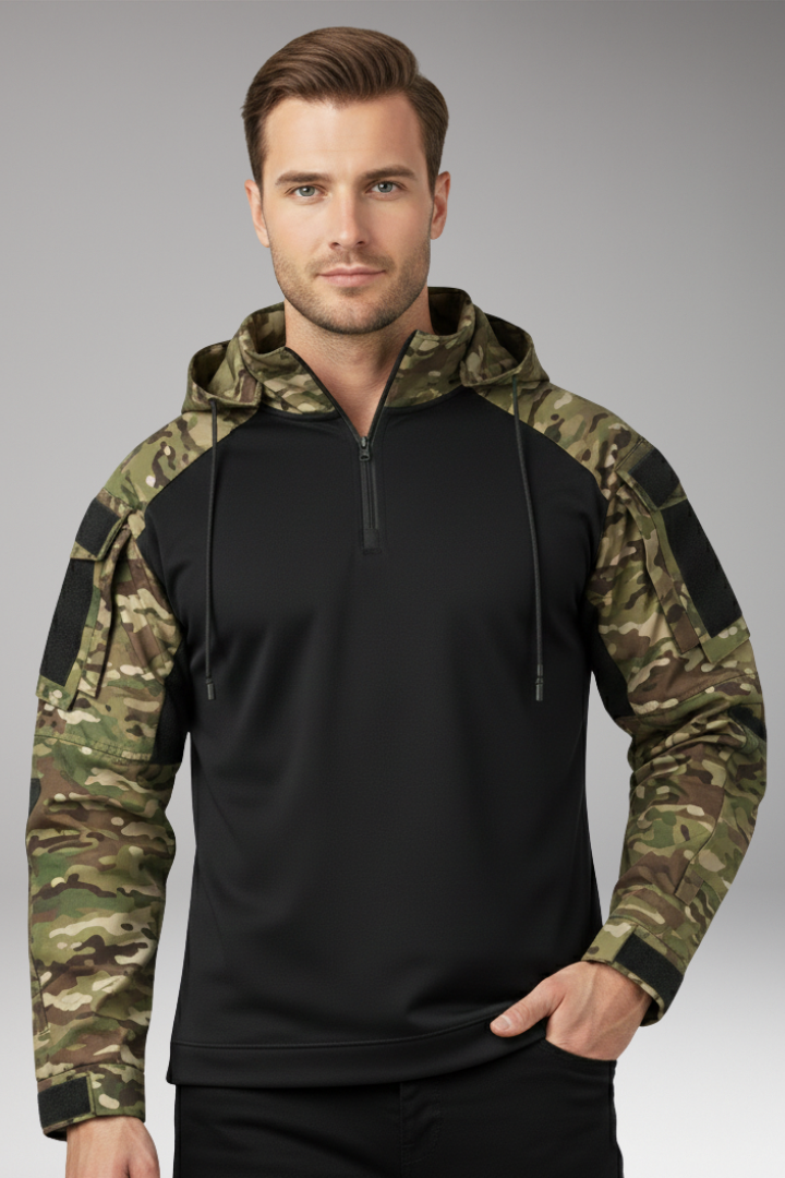 Men’s Jacket with Hood and Sleeve Pockets