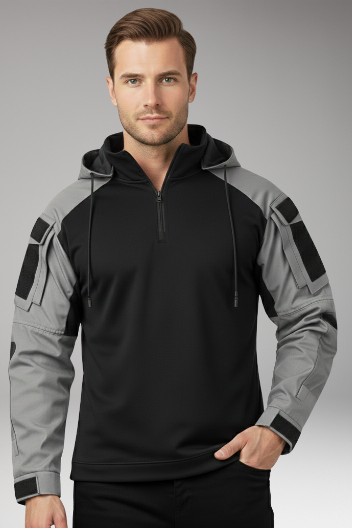 Men’s Jacket with Hood and Sleeve Pockets