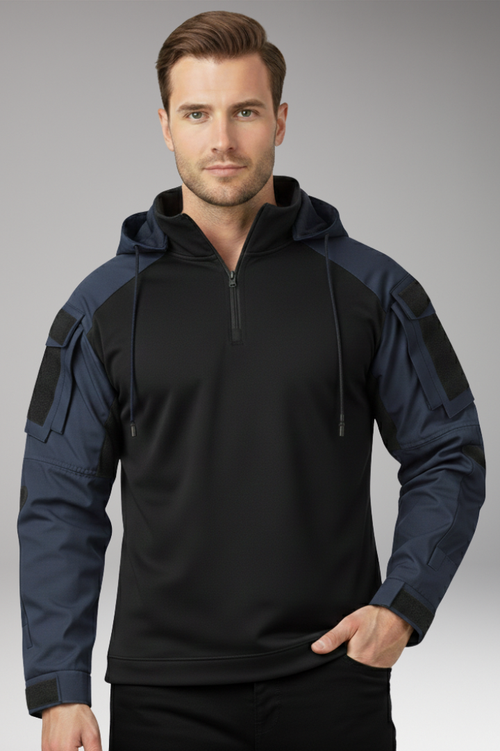 Men’s Jacket with Hood and Sleeve Pockets