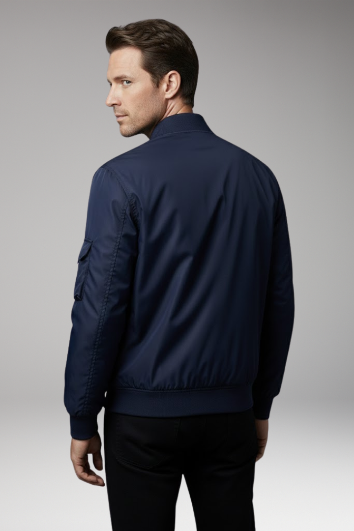 Men's Jacket with Practical Pockets and Elastic Cuffs