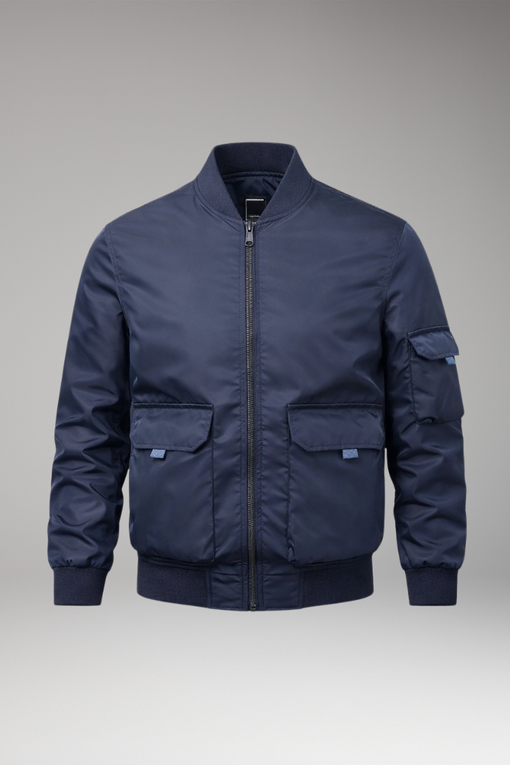 Men's Jacket with Practical Pockets and Elastic Cuffs