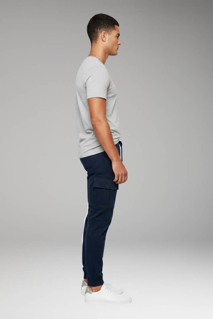 Men's Jogger Pants with Elastic Waist and Cargo Pockets
