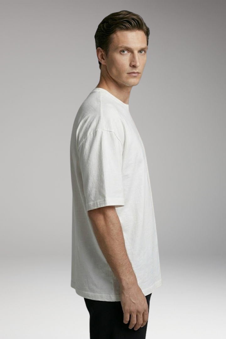 Men's Oversized T-Shirt with Round Neck and Short Sleeves