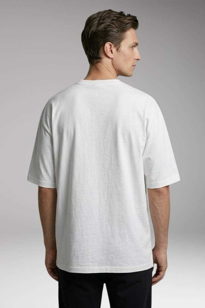 Men's Oversized T-Shirt with Round Neck and Short Sleeves