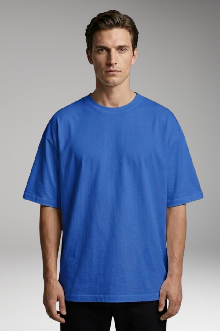 Men's Oversized T-Shirt with Round Neck and Short Sleeves