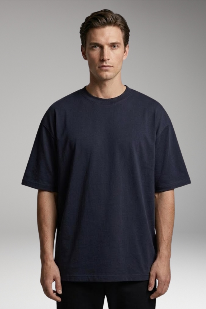 Men's Oversized T-Shirt with Round Neck and Short Sleeves