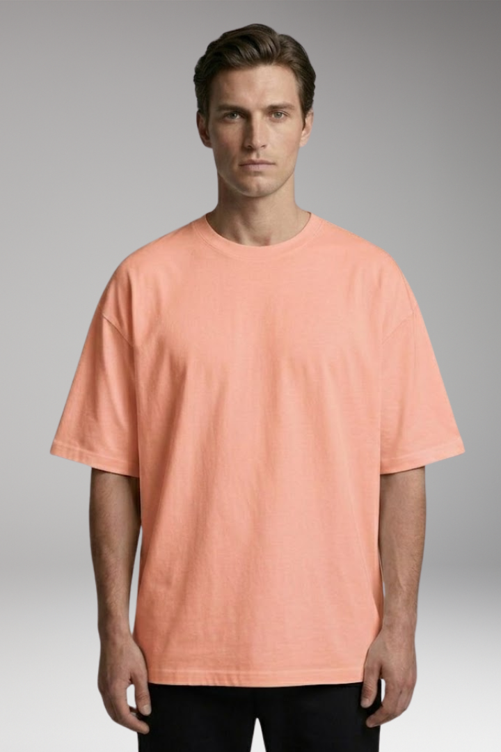 Men's Oversized T-Shirt with Round Neck and Short Sleeves