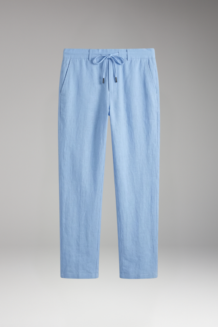 Men's Pants with Drawstring Waist and Straight'Leg Design