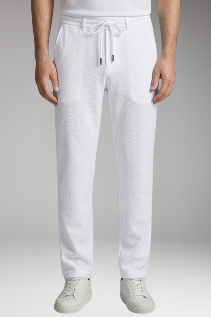Men's Pants with Drawstring Waist and Straight'Leg Design