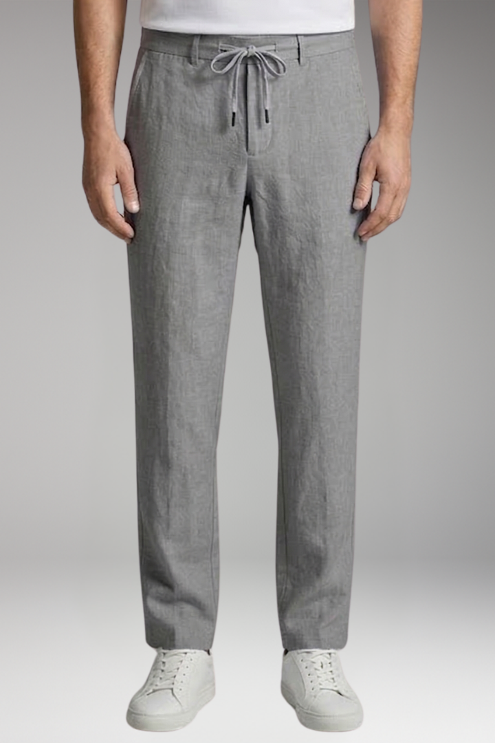 Men's Pants with Drawstring Waist and Straight'Leg Design