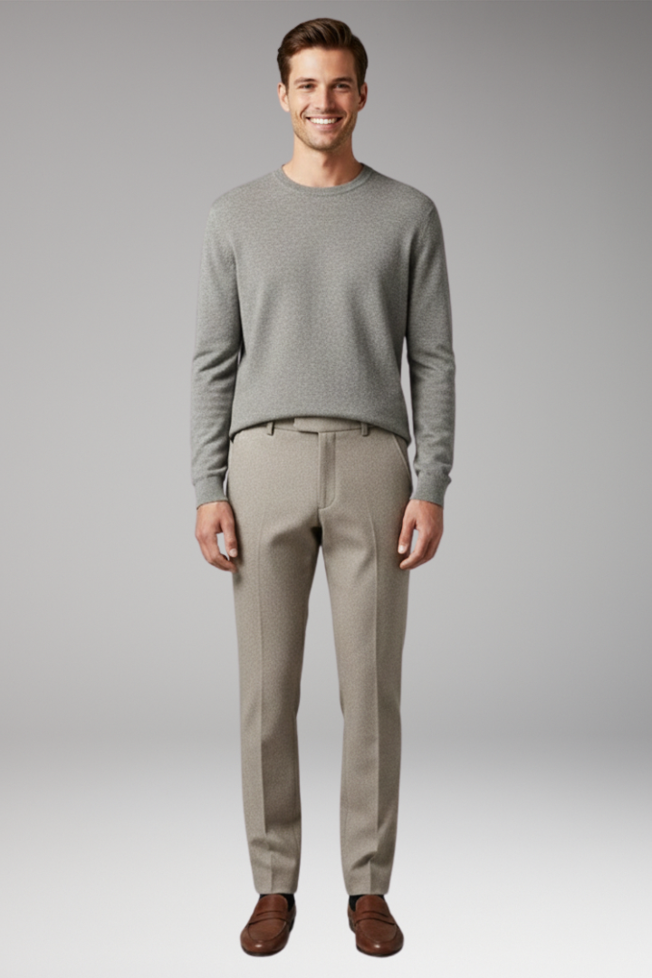 Men's Pants with Slim Legs and Standard Hem