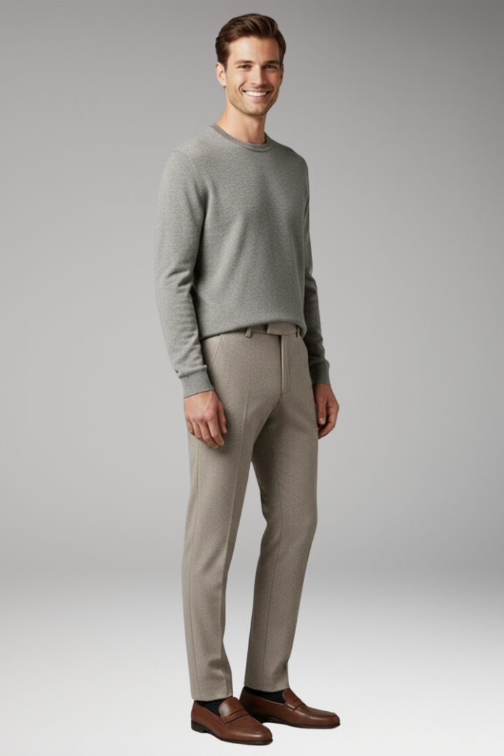 Men's Pants with Slim Legs and Standard Hem