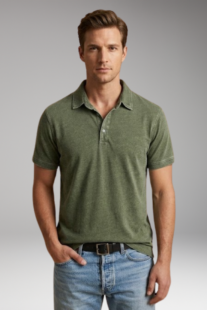Men's Polo Shirt with Classic Collar and Comfortable Fit