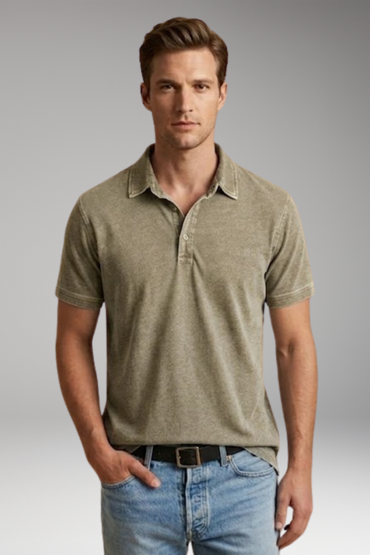 Men's Polo Shirt with Classic Collar and Comfortable Fit