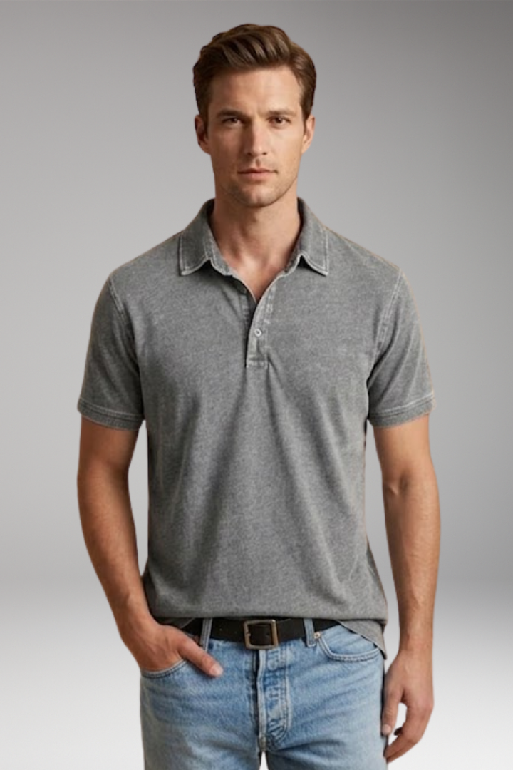 Men's Polo Shirt with Classic Collar and Comfortable Fit