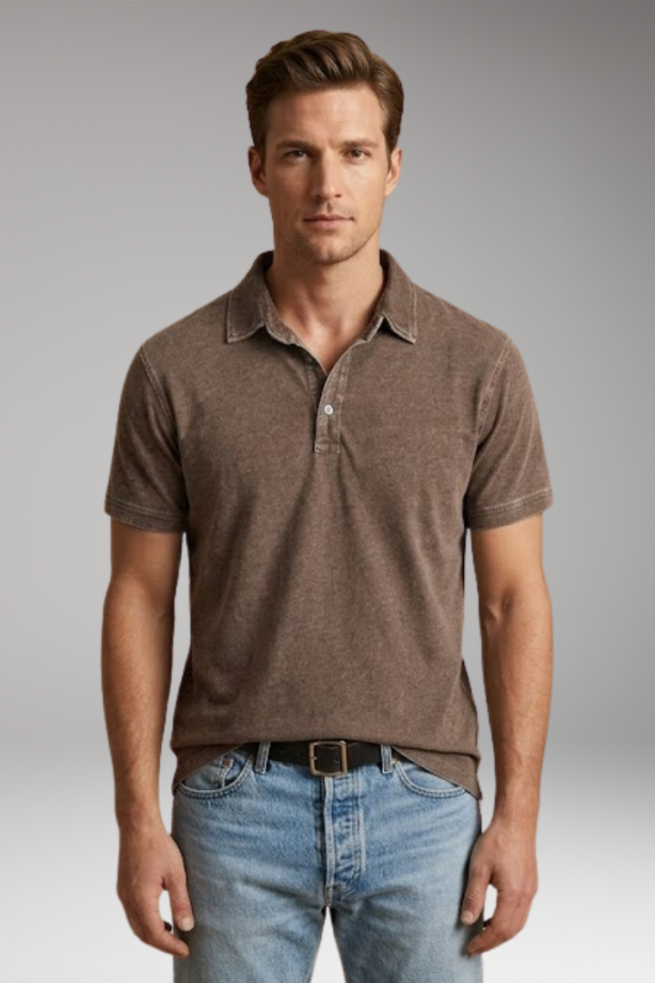 Men's Polo Shirt with Classic Collar and Comfortable Fit