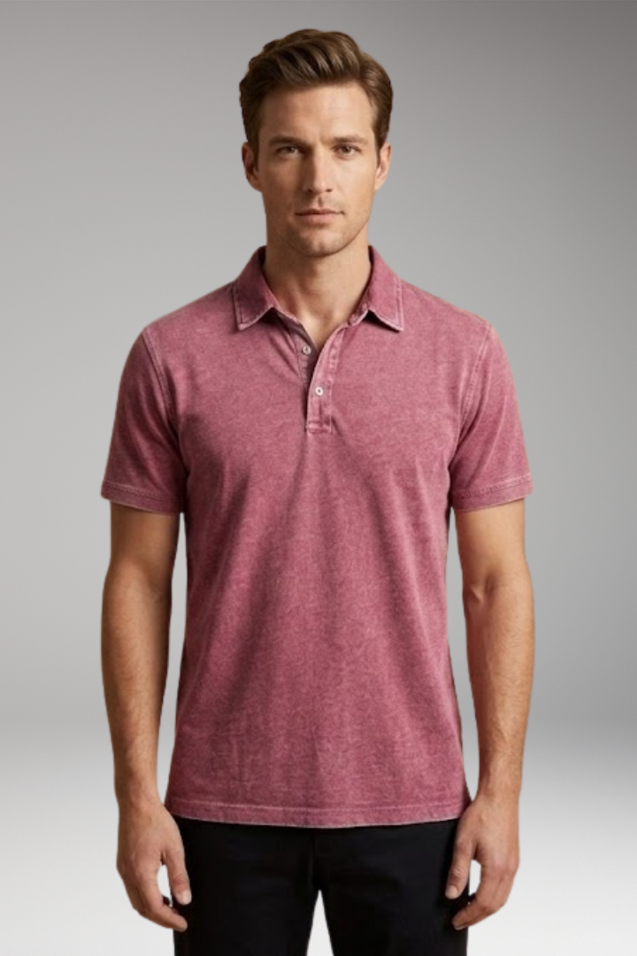 Men's Polo Shirt with Classic Collar and Comfortable Fit
