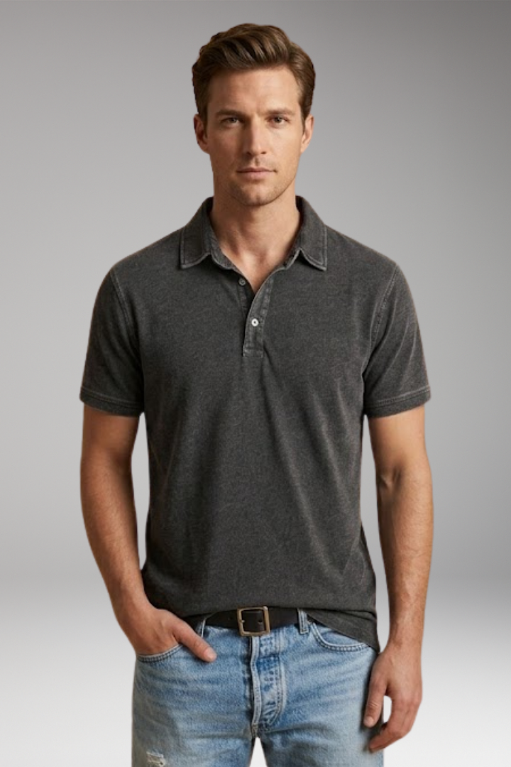 Men's Polo Shirt with Classic Collar and Comfortable Fit