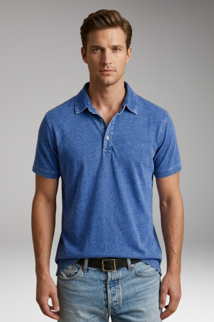 Men's Polo Shirt with Classic Collar and Comfortable Fit