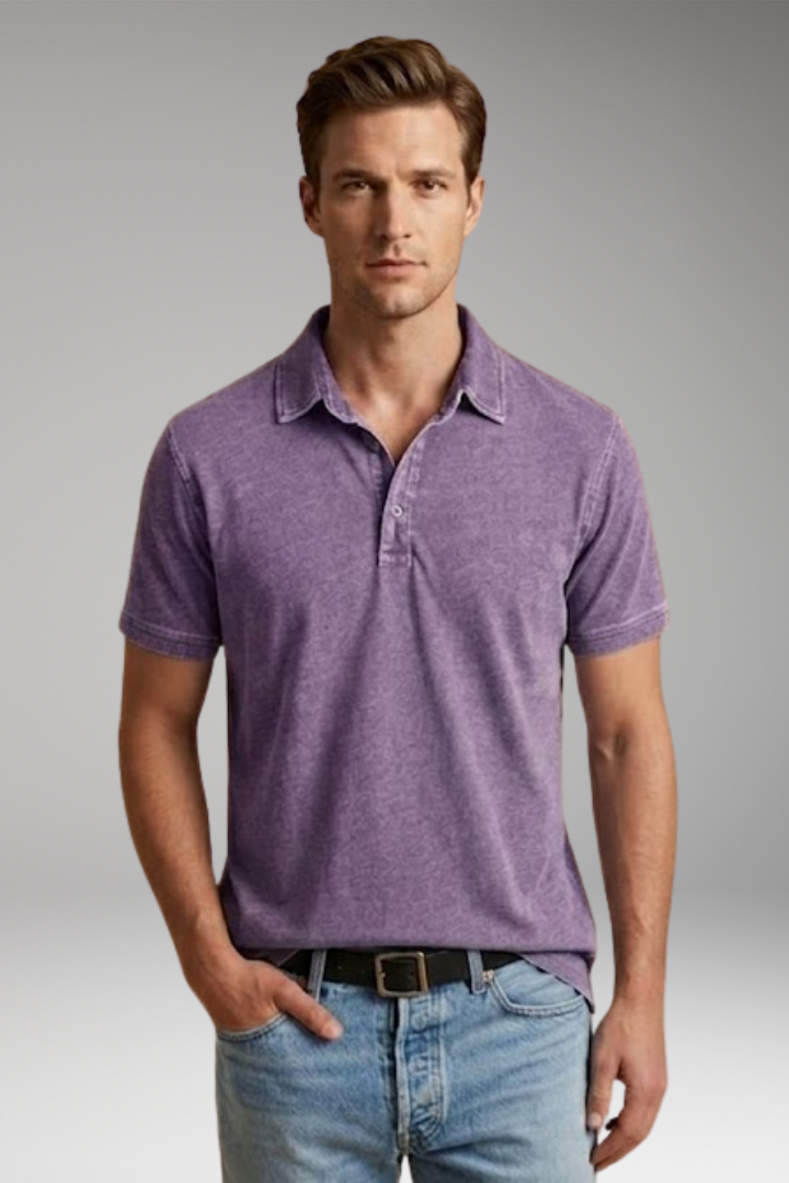 Men's Polo Shirt with Classic Collar and Comfortable Fit