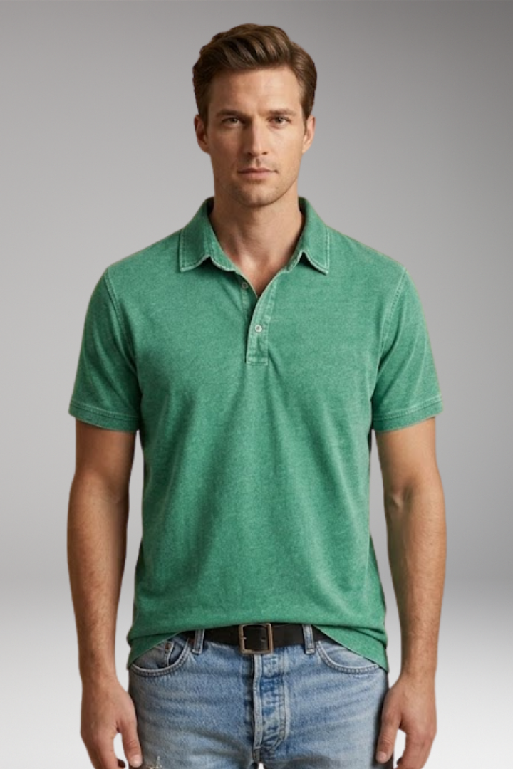 Men's Polo Shirt with Classic Collar and Comfortable Fit