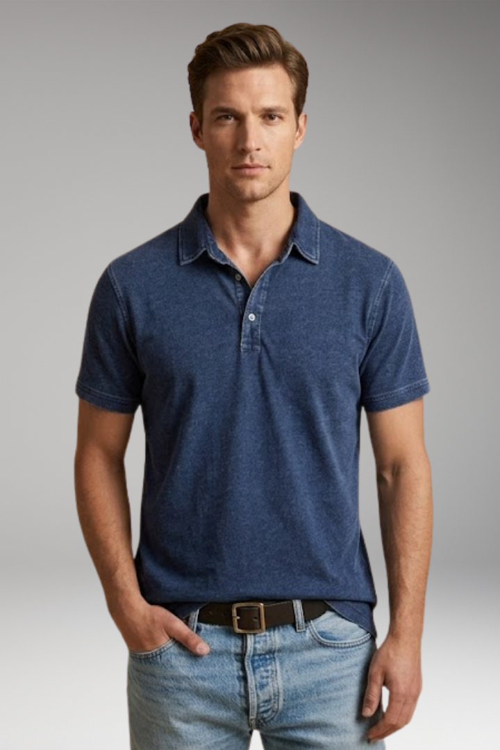 Men's Polo Shirt with Classic Collar and Comfortable Fit